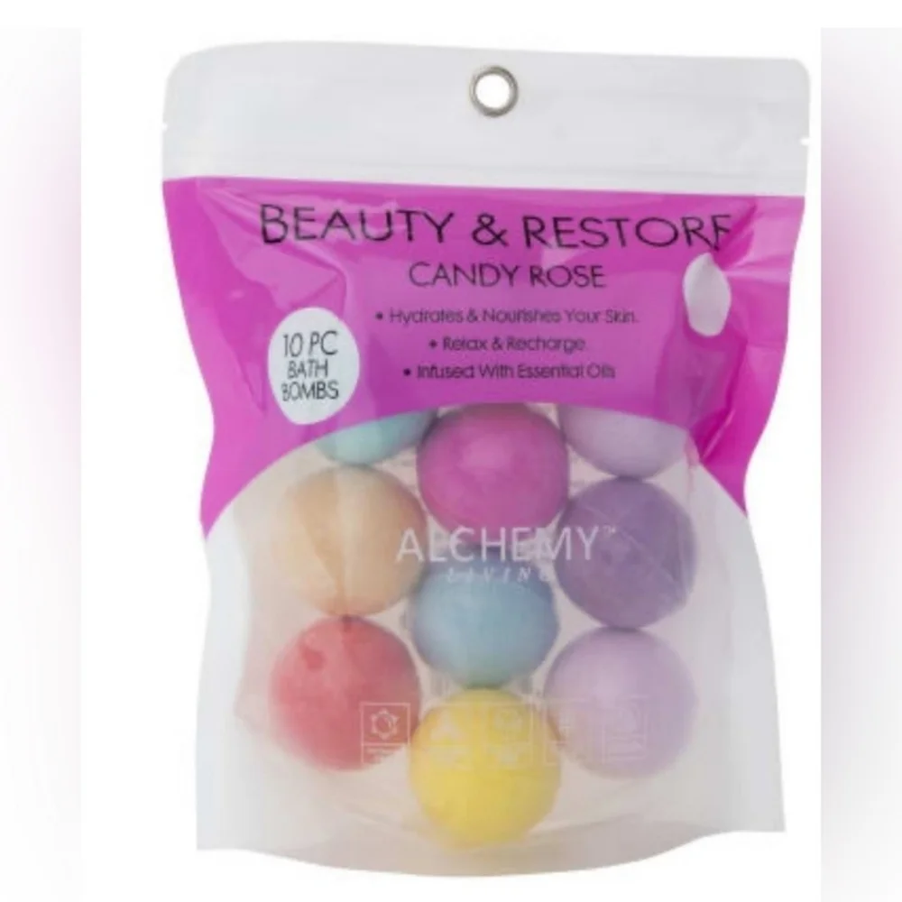 Beauty & Restore Candy Rose Bath Bombs - Picture 1 of 3